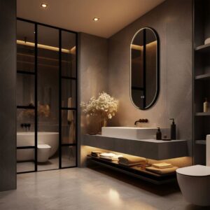 Capsule LED Mirror with Aluminum Frame