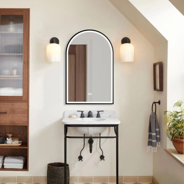 Arched Customize LED Mirror with Aluminum Frame - Image 2