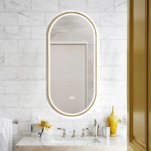 Oval Custom LED Mirror with Frame