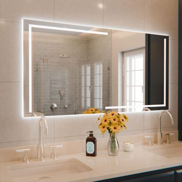 Oblique Rectangle Led Mirror - Image 2