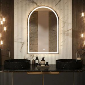 Custom LED Mirror with Frosted Panel