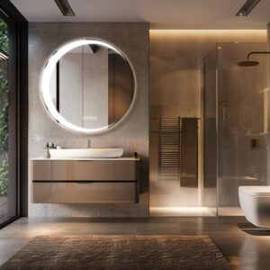 MOON Round Custom LED Mirror