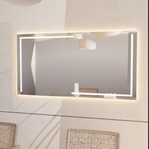 Oblique Rectangle LED Mirror