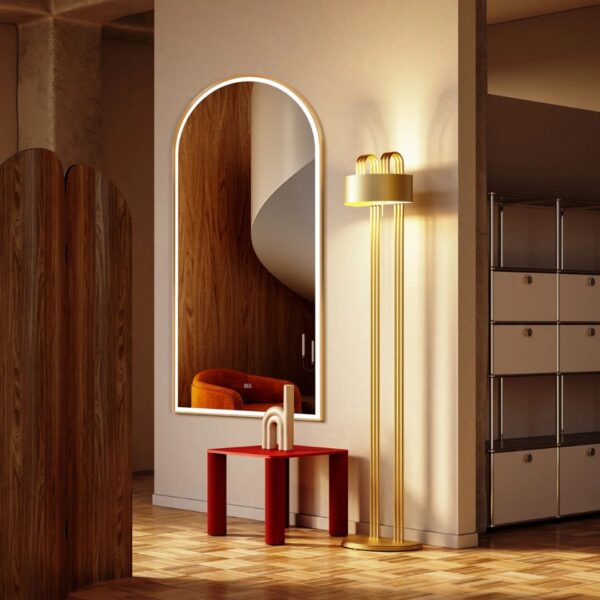 Arched Customize LED Mirror with Aluminum Frame - Image 3