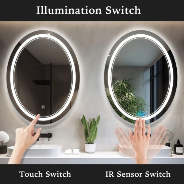 Oval Custom LED Mirror with Backlight - Image 5
