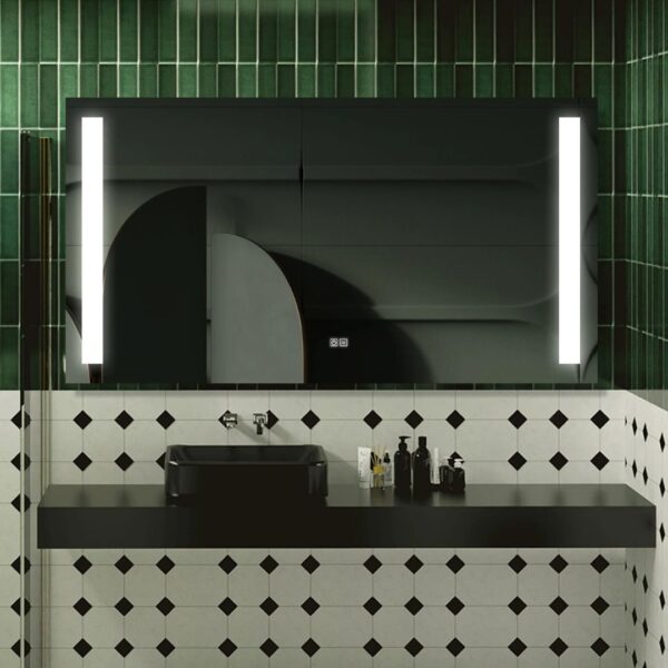 Custom LED Mirror with Frosted Panel - Image 4