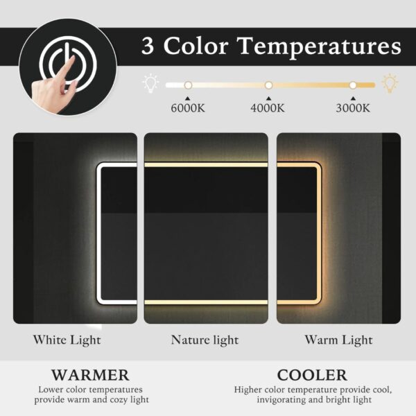 Custom LED Mirror with Aluminum Frame - Image 4