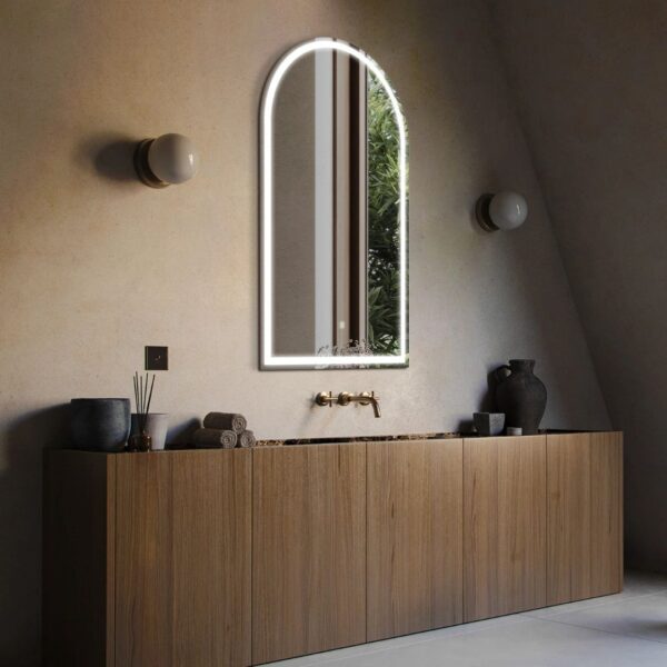 Custom LED Mirror with Frosted Panel - Image 5