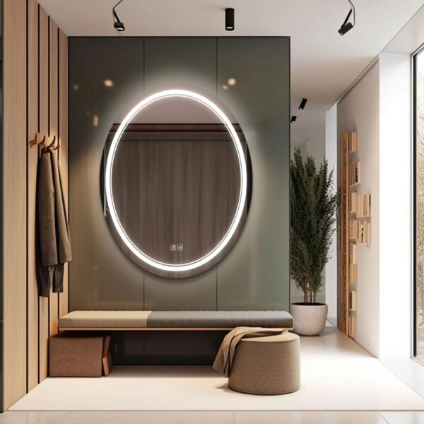 Oval Custom LED Mirror with Backlight - Image 4