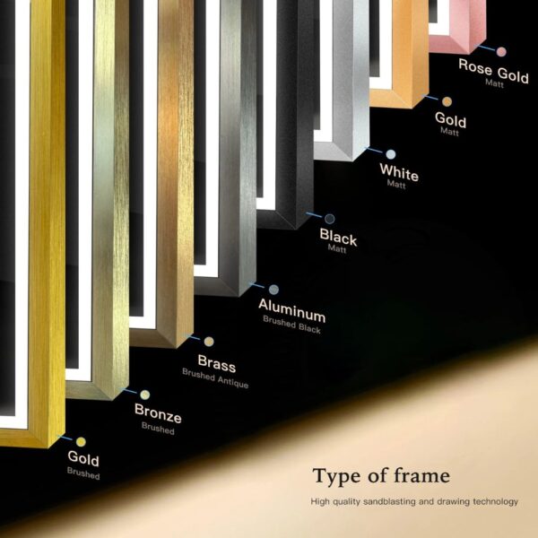 Arched Customize LED Mirror with Aluminum Frame - Image 5